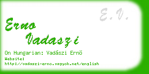 erno vadaszi business card